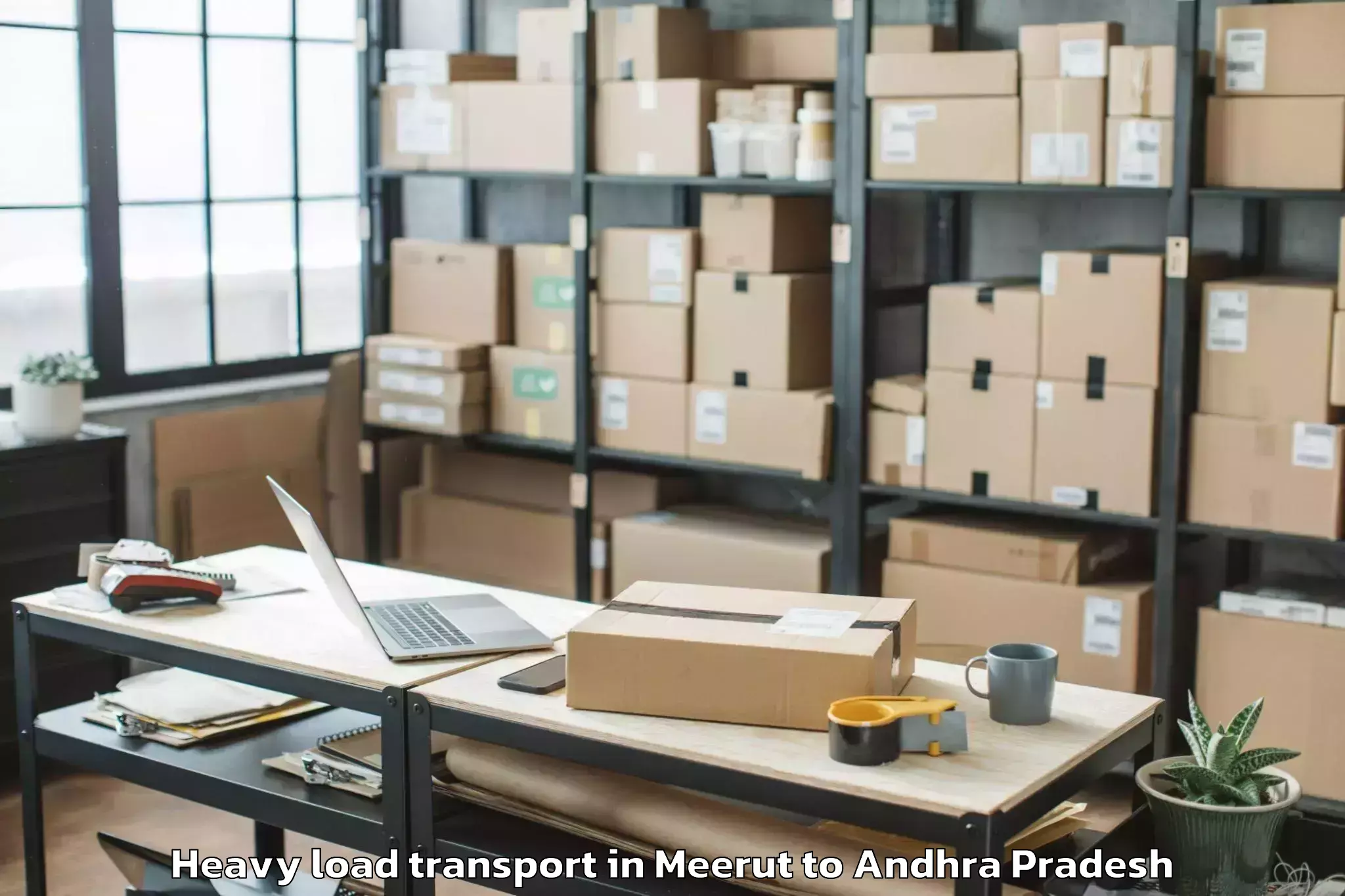 Book Meerut to Rajavommangi Heavy Load Transport Online